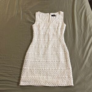 Guess Textured Cream Mini Dress